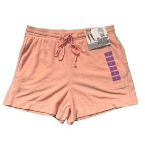 NWT Como Vintage peach pink neon Terry cloth athleisure shorts